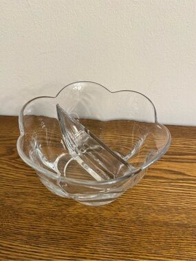 Vintage Duncan Miller Canterbury Clear Glass Divided Bowl EUC